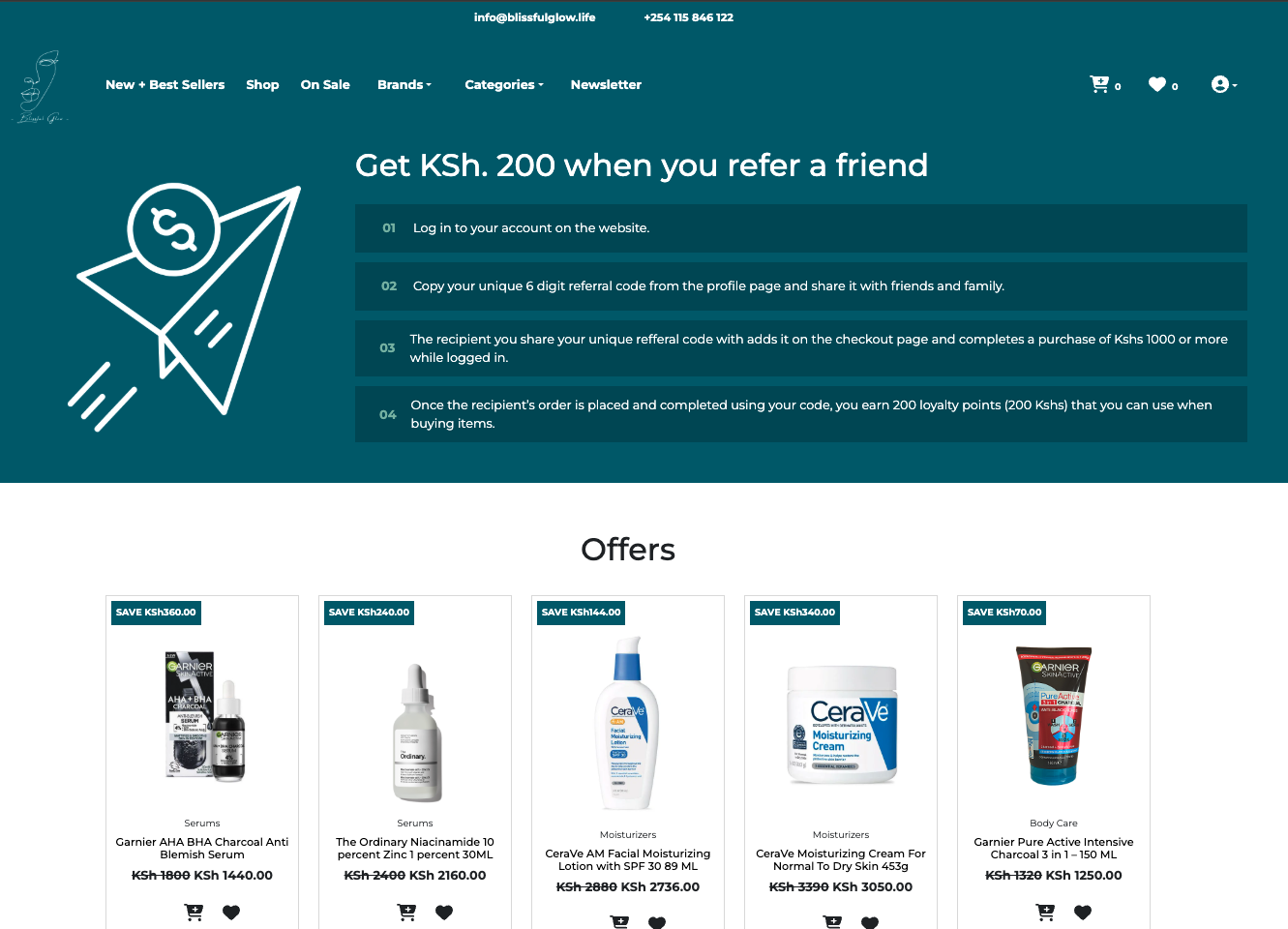 Blissful Glow Website